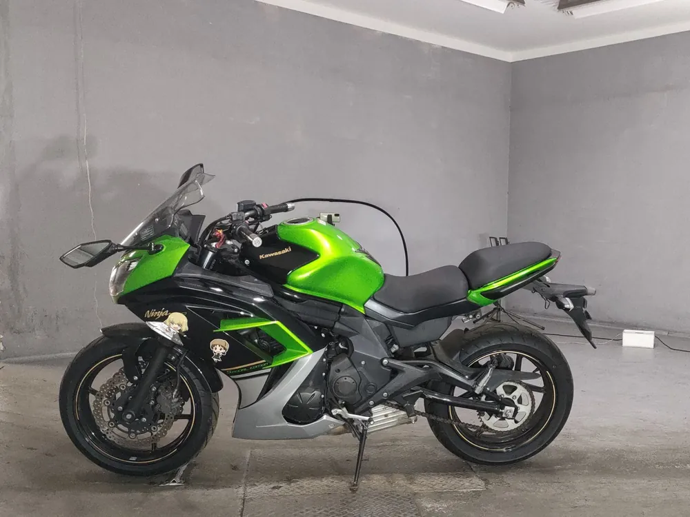 Kawasaki Ninja 400, чёрный, зелёный, фото 2