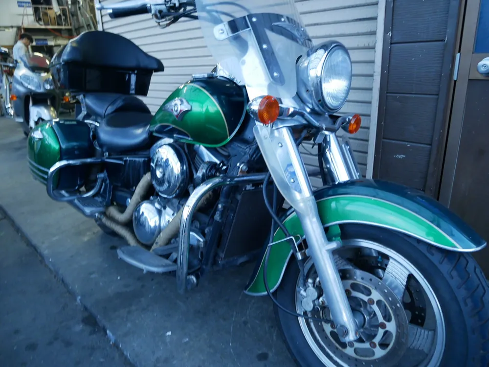 Kawasaki Vulcan 1500 Classic Tourer 1998, зелёный, фото 12