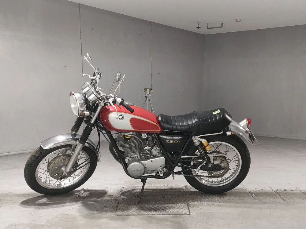 Yamaha SR400 1985, серебристый, красный, фото 2