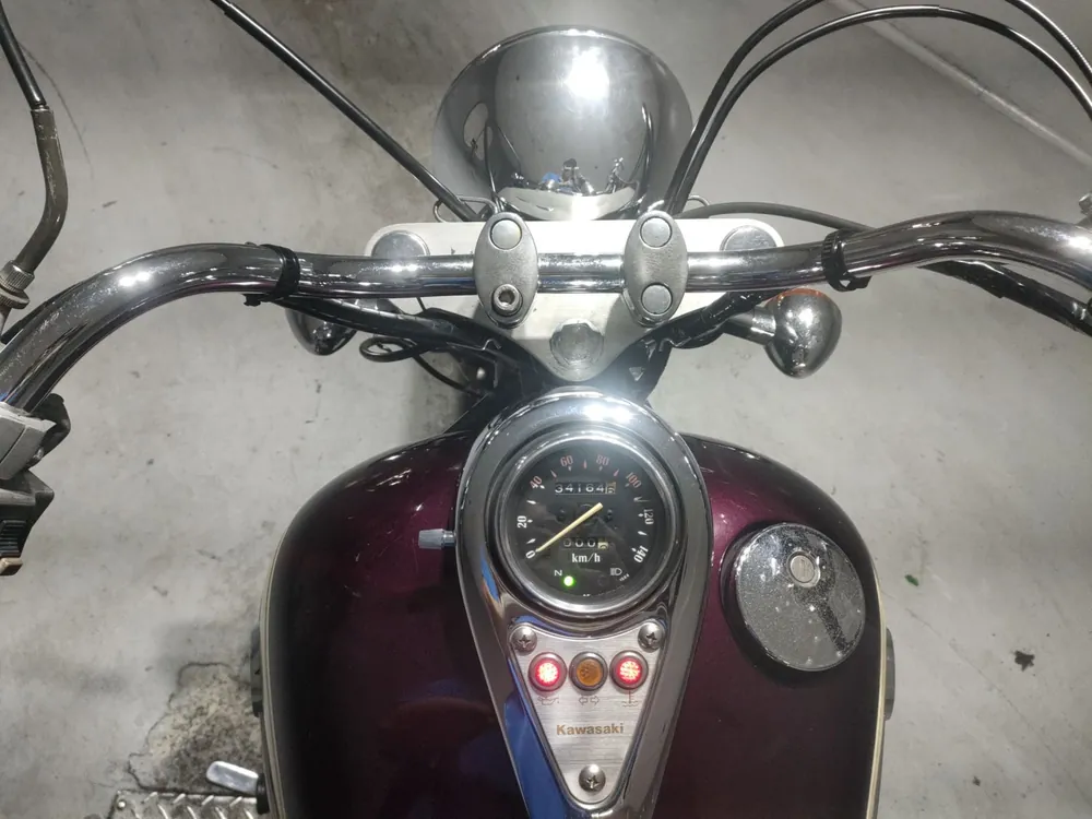 Kawasaki Vulcan 400 Classic 1997, purple / beige, фото 5