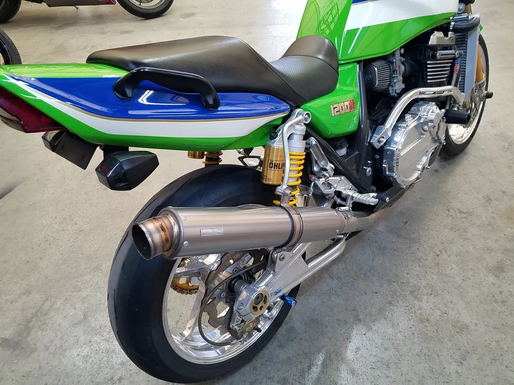 Kawasaki ZRX1100 2000, белый, lime, синий, фото 9