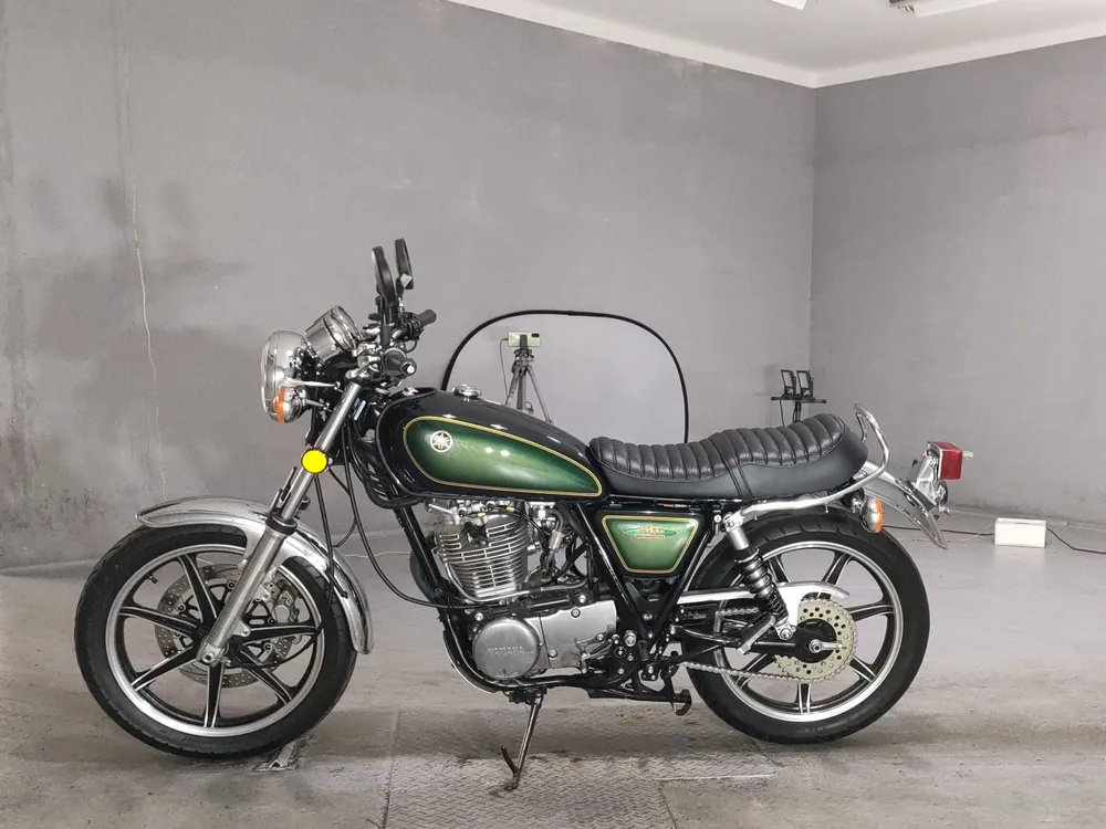 Yamaha SR400 2008, black / green, фото 2