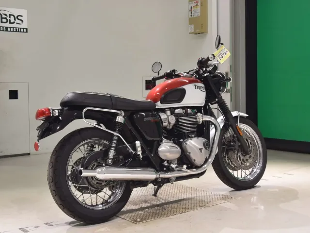 Triumph Bonneville T120 2020, white | red, фото 5