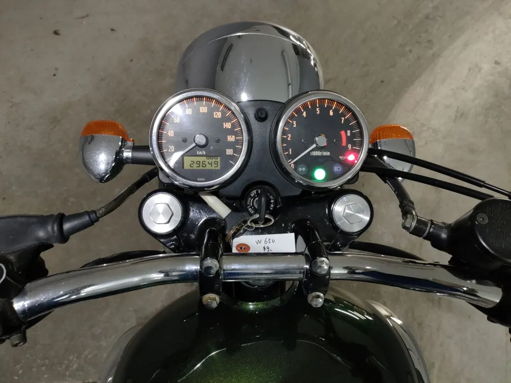 Kawasaki W650 2006, чёрный, зелёный, фото 5