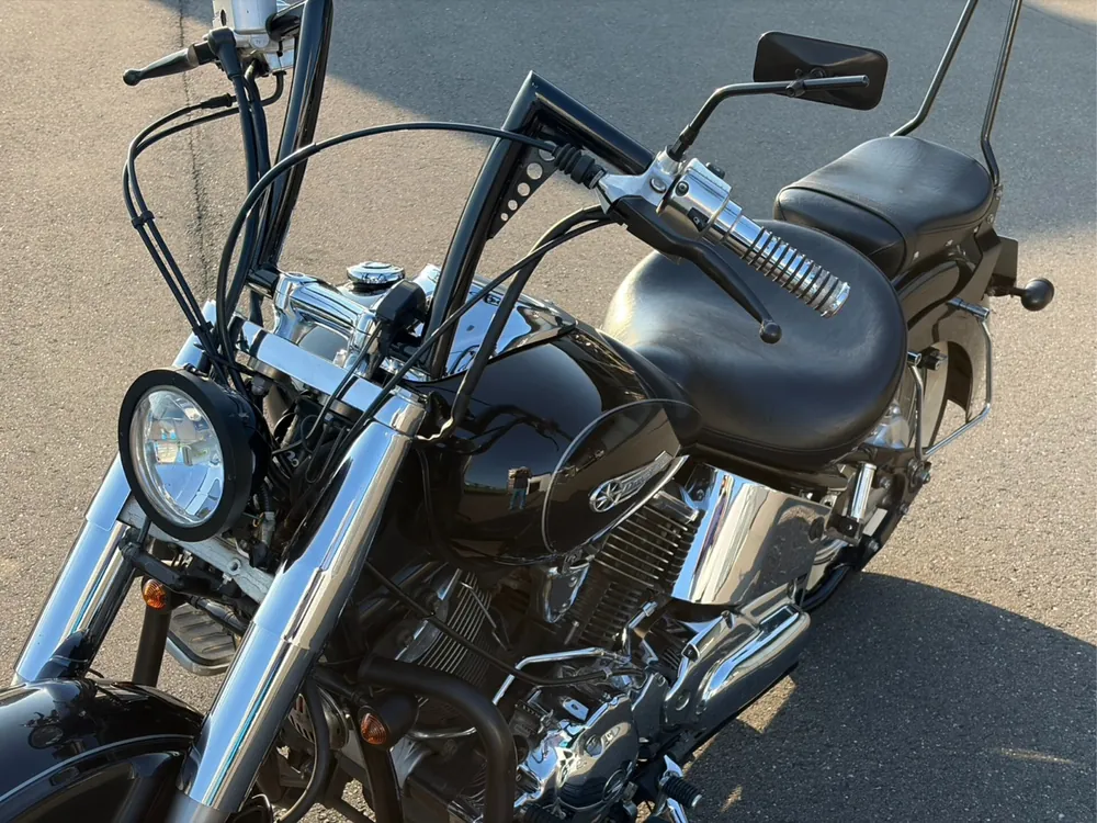 Yamaha Dragstar 1100 2007, чёрный, фото 4