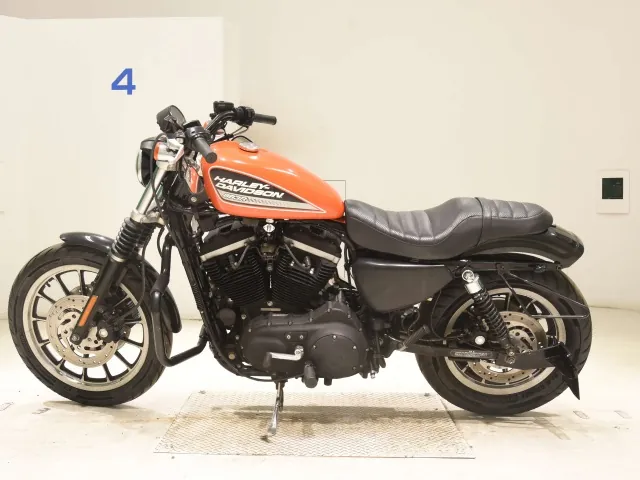Harley-Davidson XL883R 2005, чёрный, оранжевый, фото 2