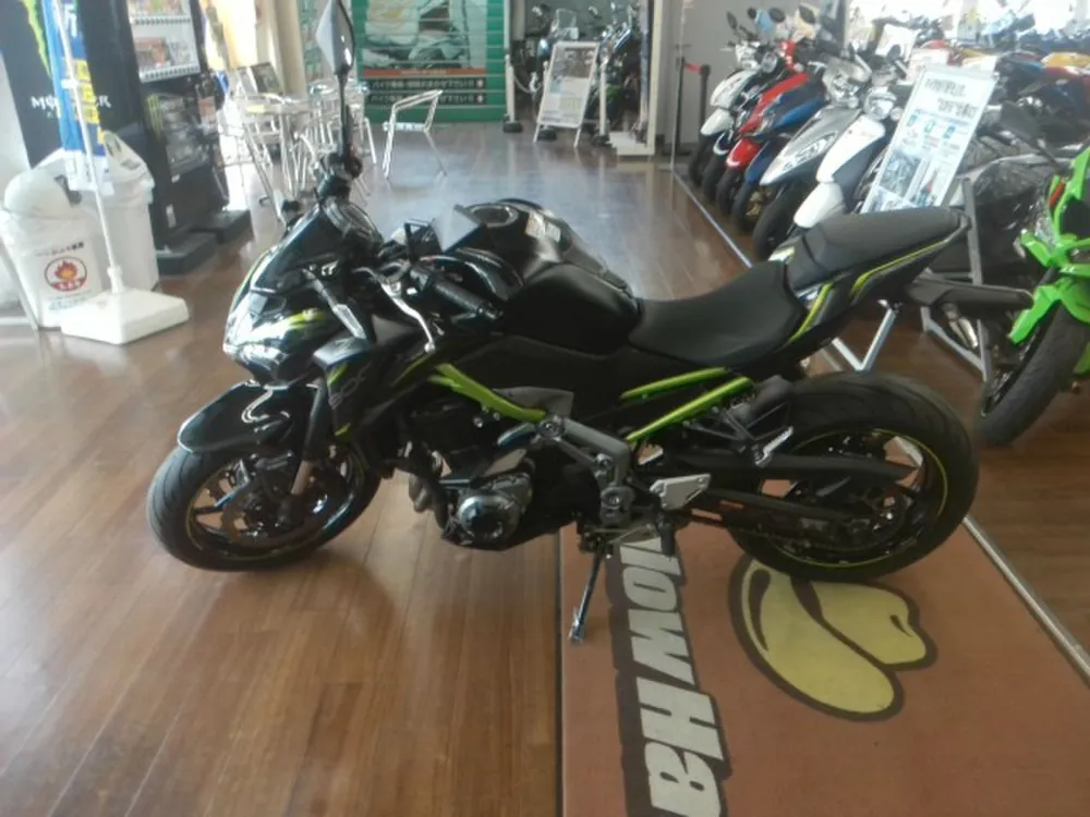 Kawasaki Z900-2 2019, black / lime, фото 2