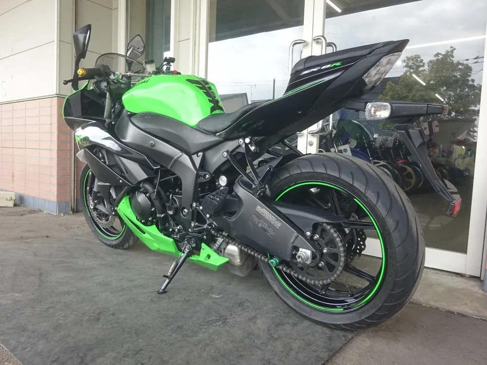 Kawasaki Ninja ZX-6R 2010, black/green, фото 9