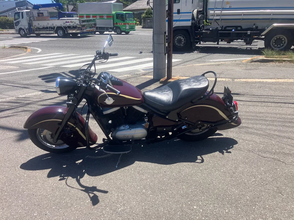 Kawasaki Vulcan 400 Drifter 2000, dark red wine, фото 2