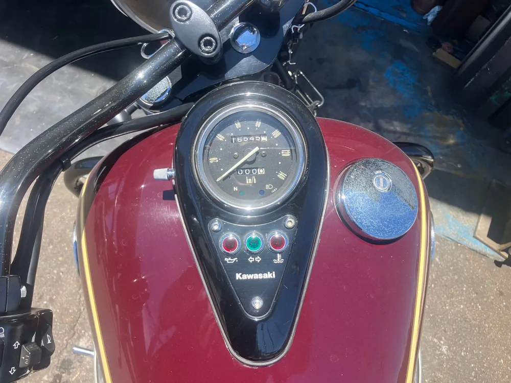 Kawasaki Vulcan 400 Drifter 2000, dark red wine, фото 3