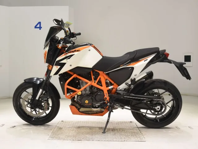 KTM 690 DUKE R 2014, white | orange, фото 2