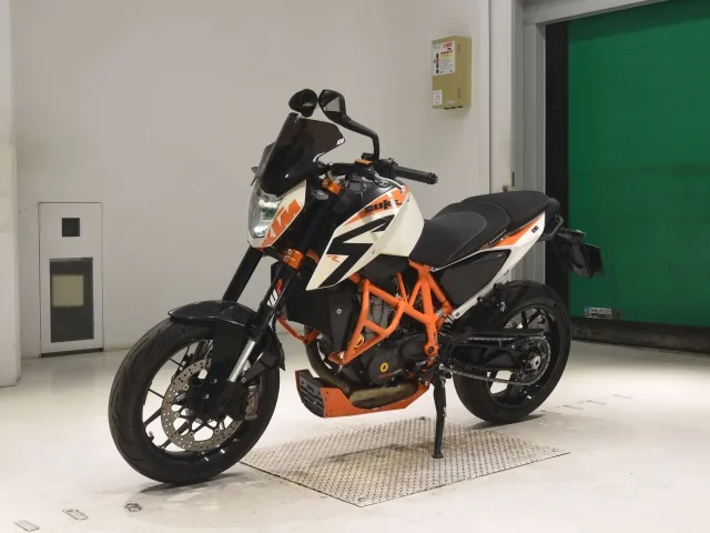 KTM 690 DUKE R 2014, white | orange, фото 4