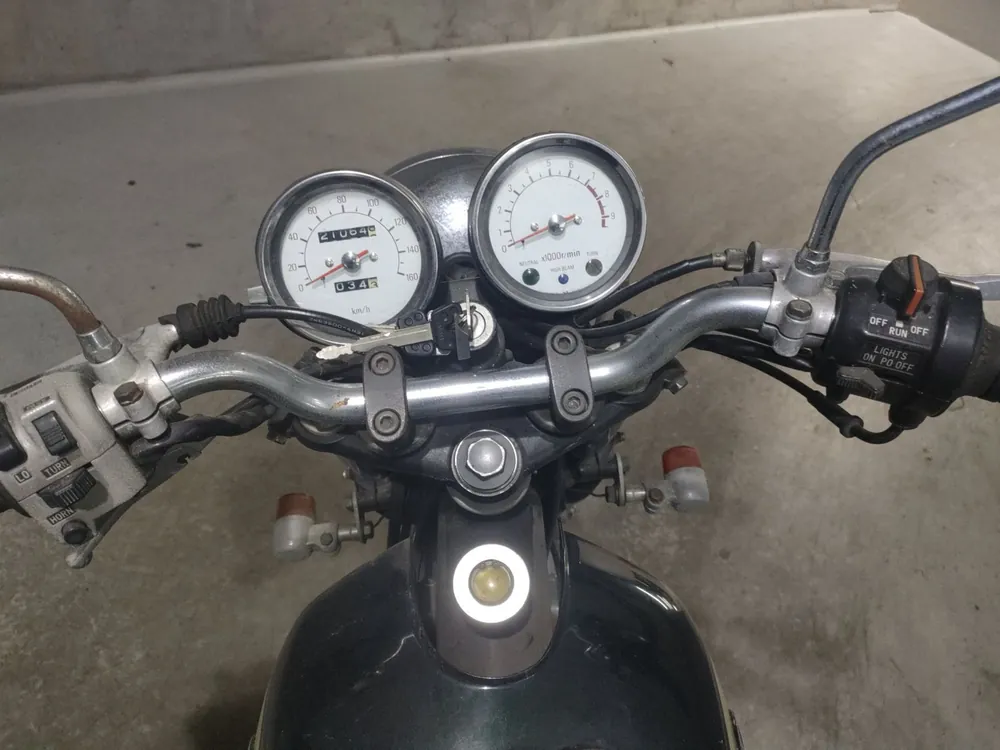 Yamaha SR500, white/green, фото 5