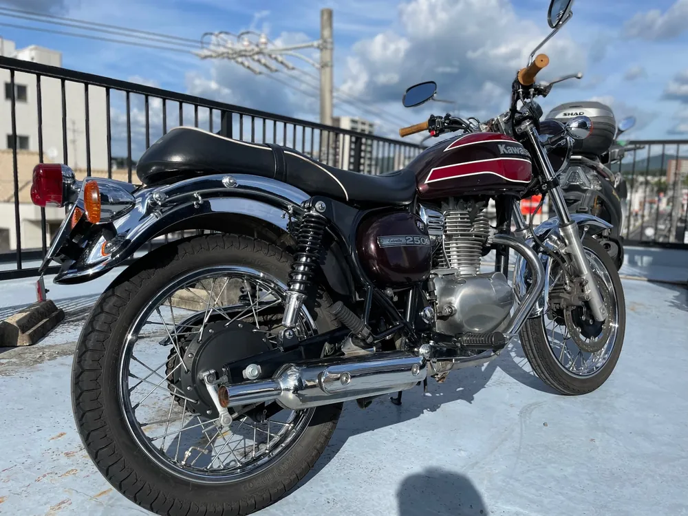 Kawasaki Estrella, light brown / red, фото 2