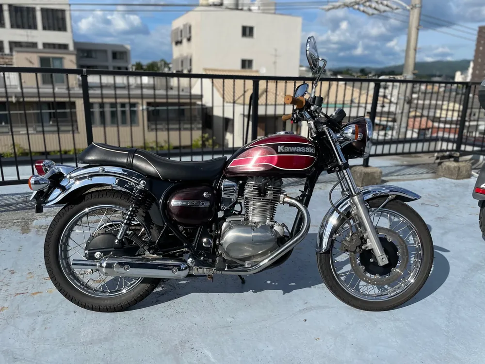 Kawasaki Estrella, light brown / red, фото 15