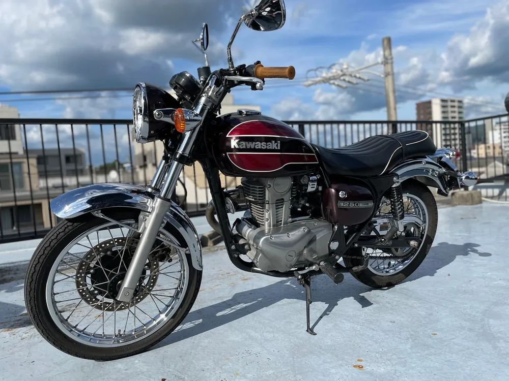 Kawasaki Estrella, light brown / red, фото 3