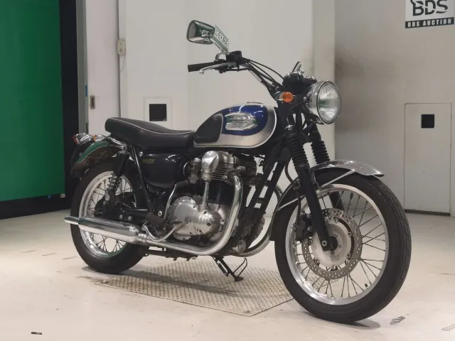 Kawasaki W650 2000, navy blue, серебристый, фото 3