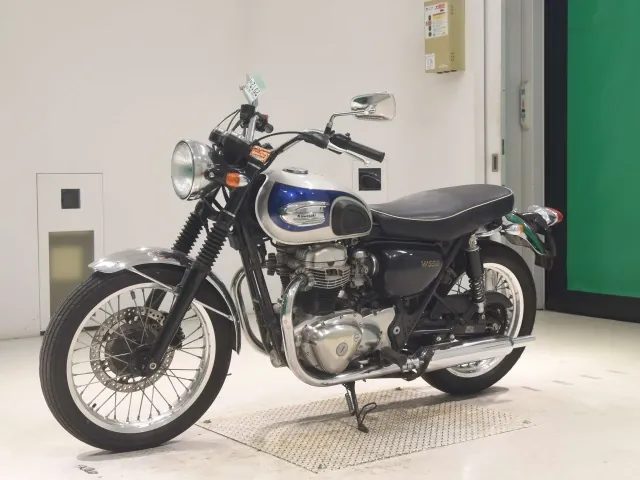 Kawasaki W650 2000, navy blue, серебристый, фото 4