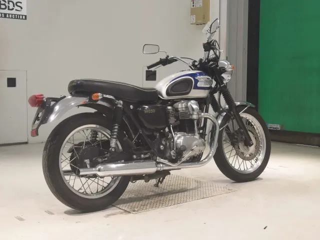 Kawasaki W650 2000, navy blue, серебристый, фото 5