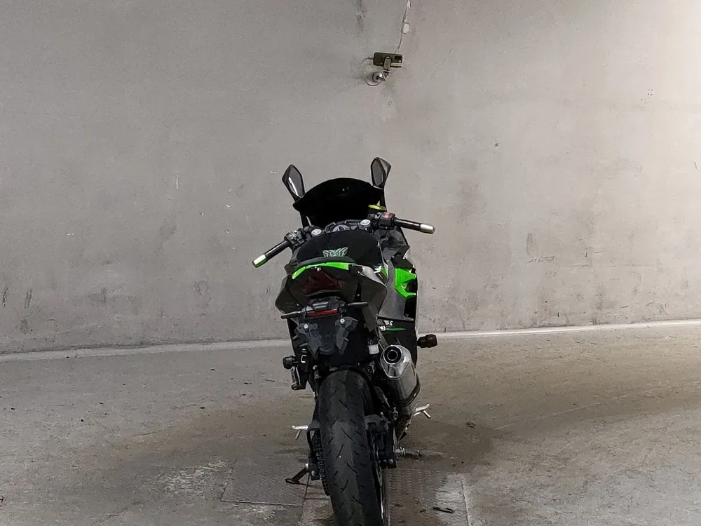Kawasaki Ninja 400 2019, чёрный, зелёный, фото 4