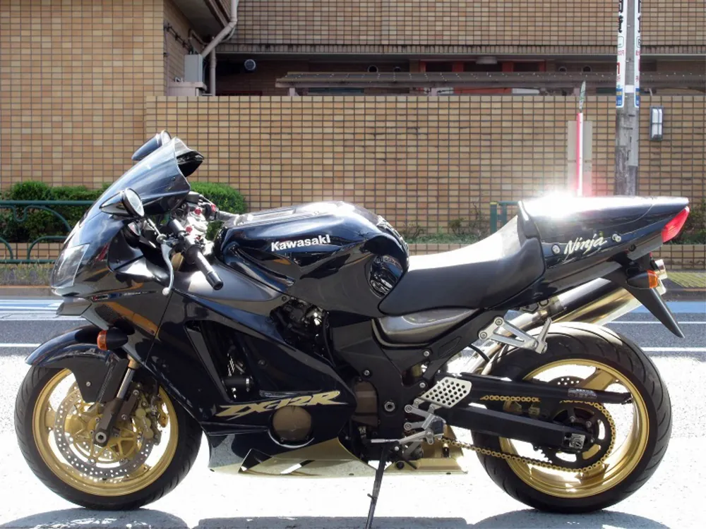 Kawasaki ZX-12R 2003, navy blue/gold, фото 2