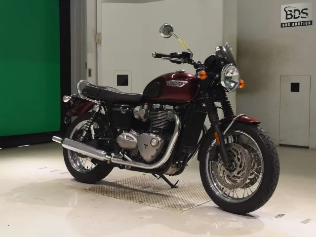 Triumph Bonneville T120 2016, бордовый, фото 3