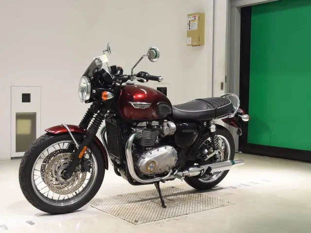 Triumph Bonneville T120 2016, бордовый, фото 4