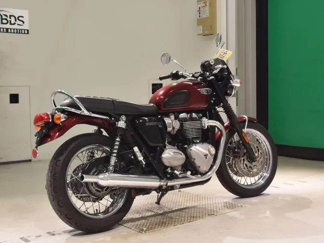 Triumph Bonneville T120 2016, бордовый, фото 5
