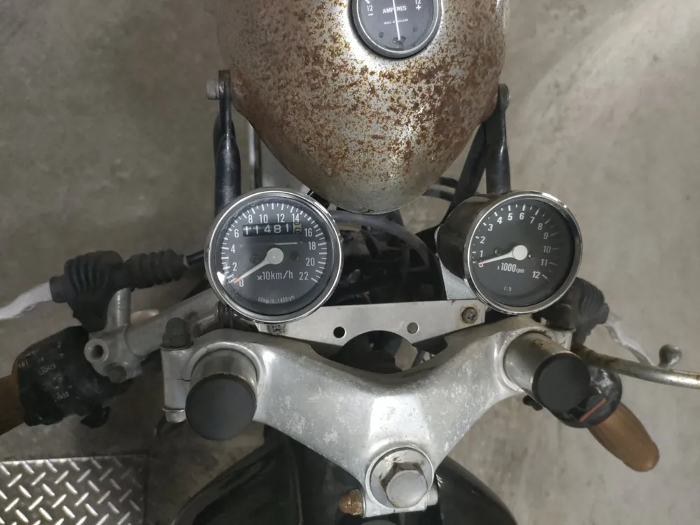Yamaha SR400 1995, чёрный, серый, фото 5