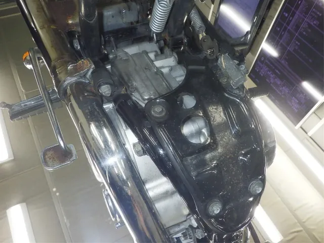 Yamaha SR400 2007, чёрный, оранжевый, фото 7
