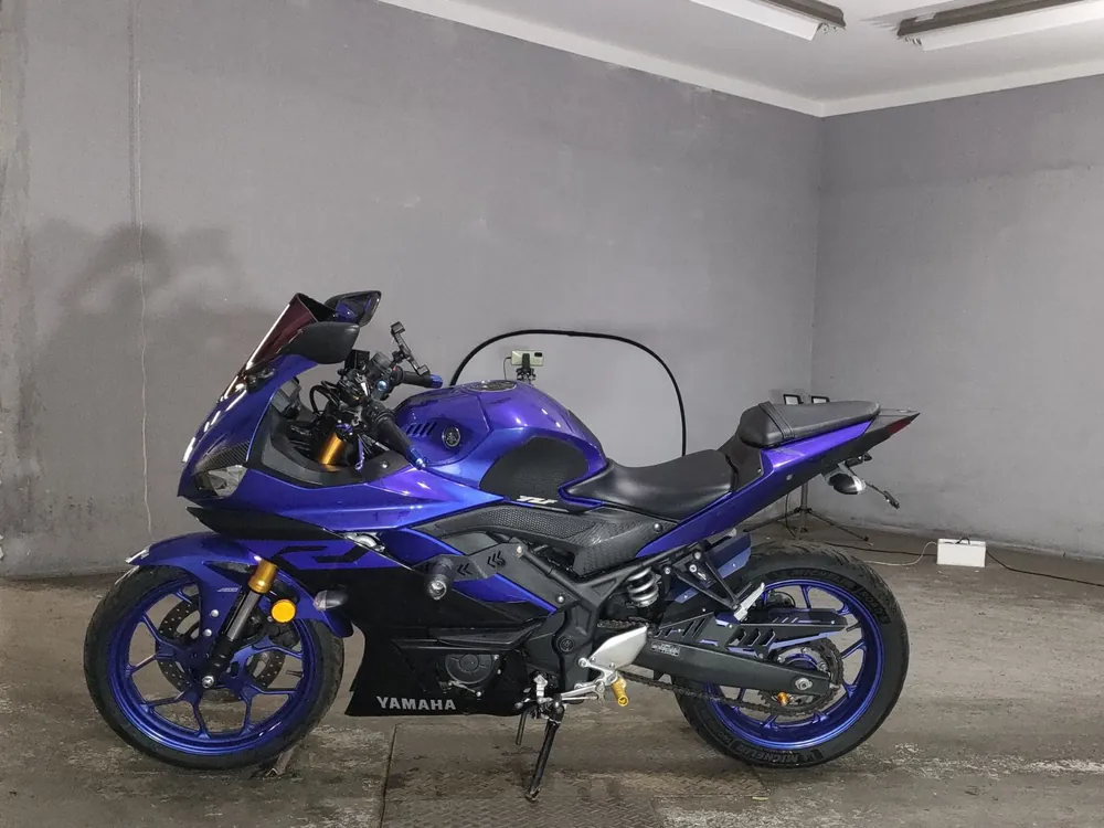 Yamaha YZF-R3 2019, black / blue, фото 2