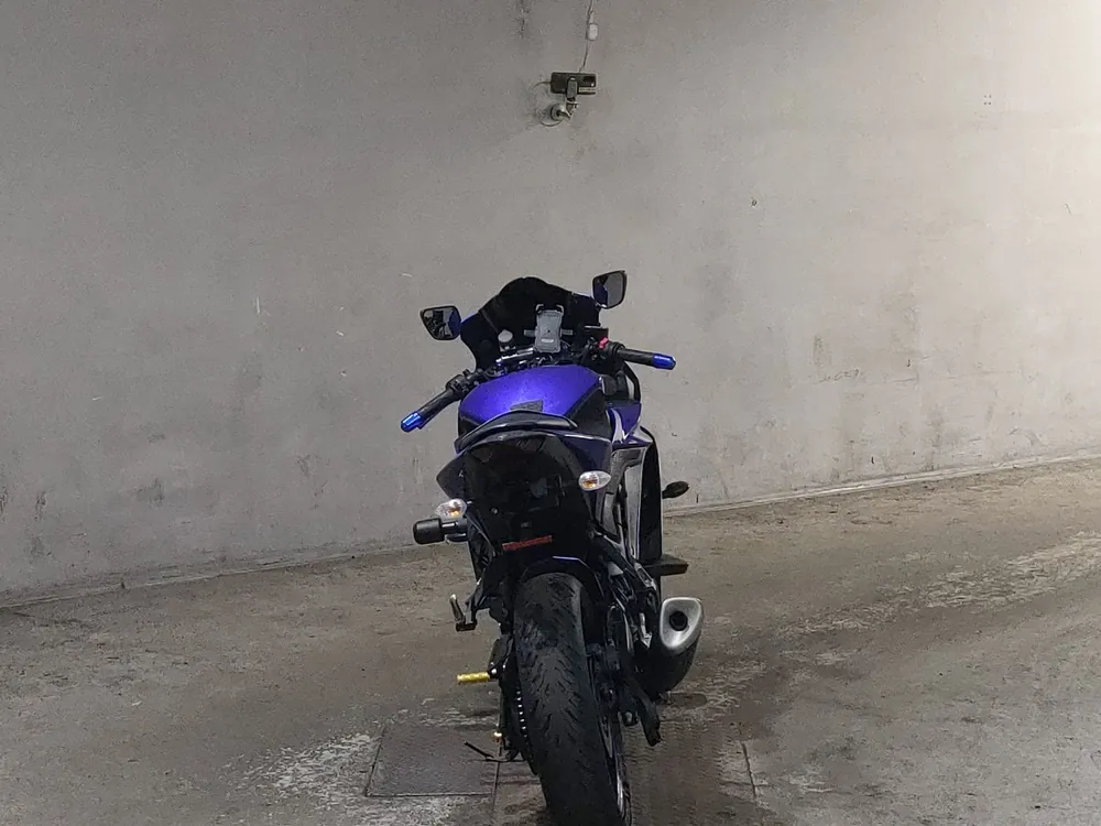 Yamaha YZF-R3 2019, black / blue, фото 4