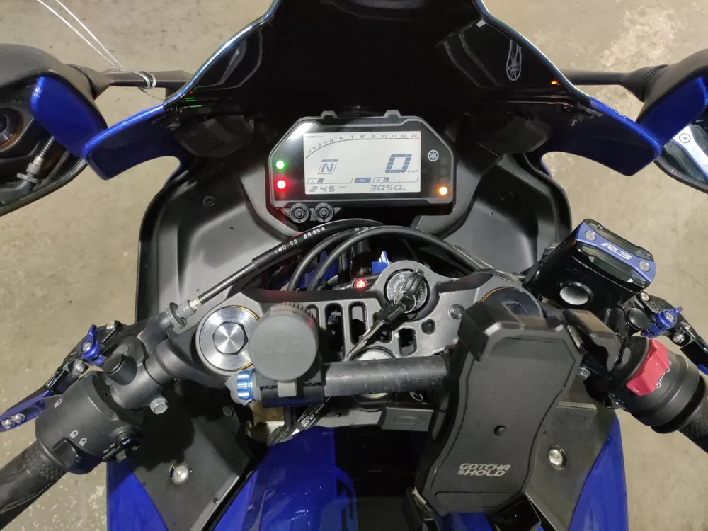 Yamaha YZF-R3 2019, black / blue, фото 5