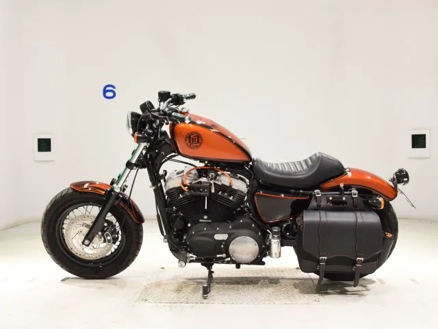 Harley-Davidson XL1200X 2014, чёрный, оранжевый, фото 2