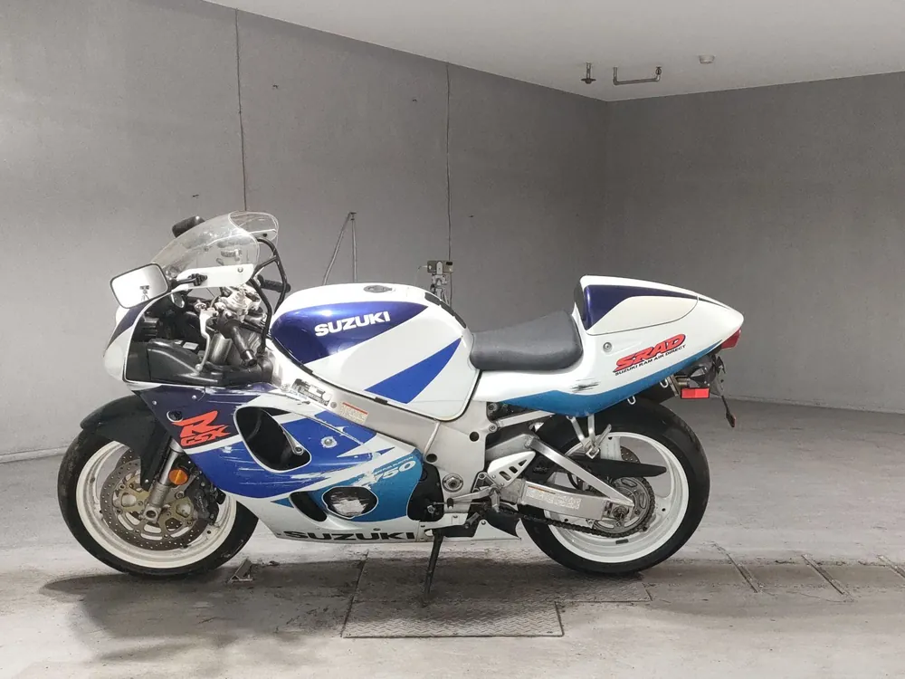 Suzuki GSX-R750 1998, белый, синий, фото 2
