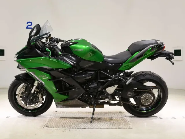 Kawasaki Ninja H2 SX, black | green, фото 2