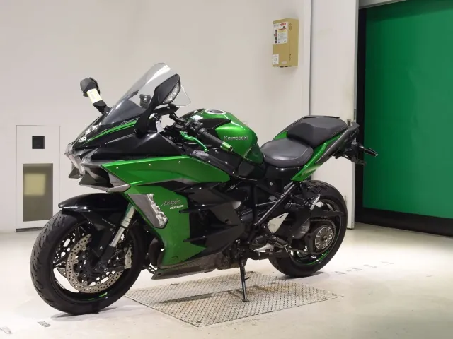 Kawasaki Ninja H2 SX, black | green, фото 4