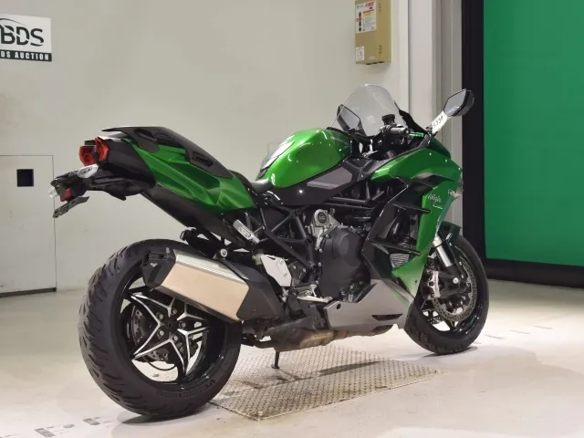 Kawasaki Ninja H2 SX, black | green, фото 5