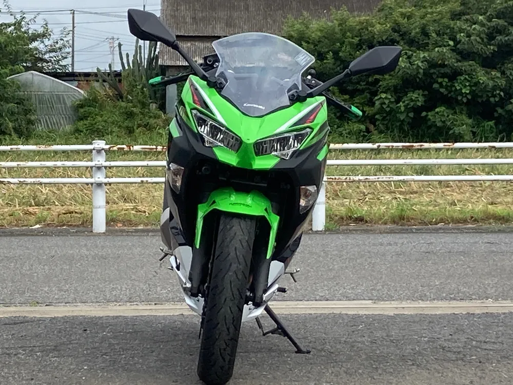 Kawasaki Ninja 400 2022, чёрный, зелёный, фото 3