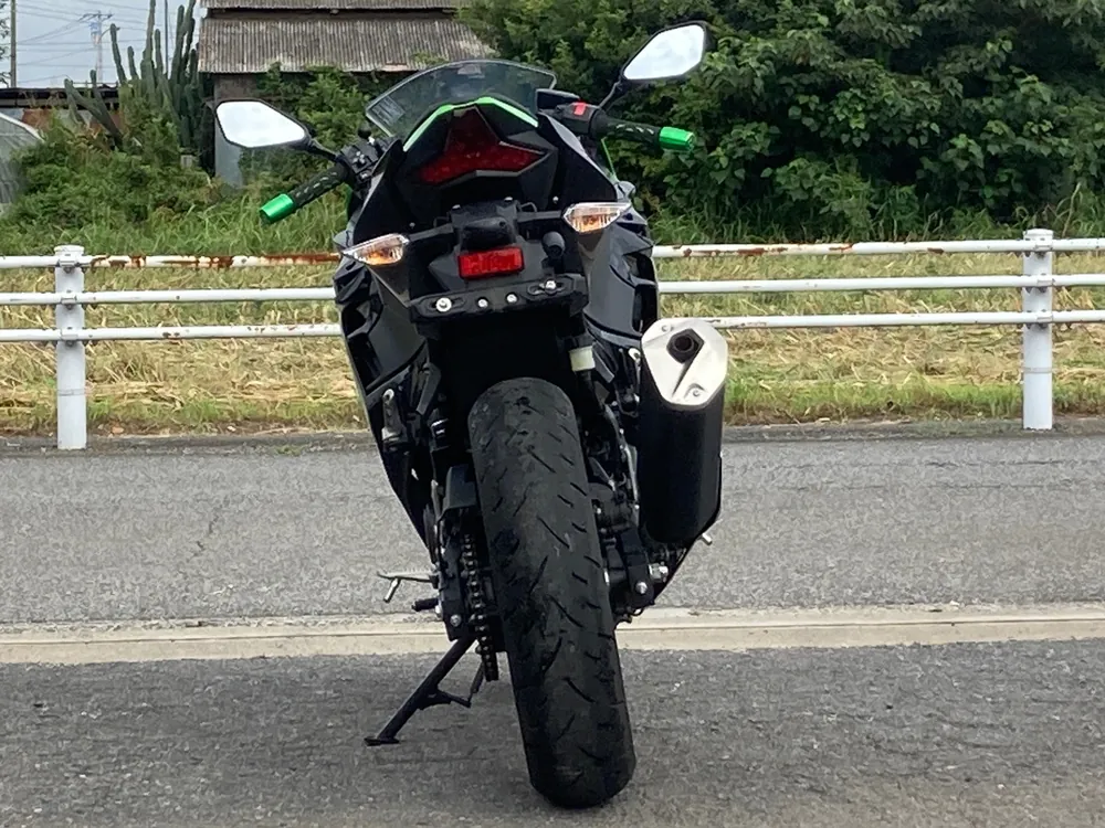 Kawasaki Ninja 400 2022, чёрный, зелёный, фото 4