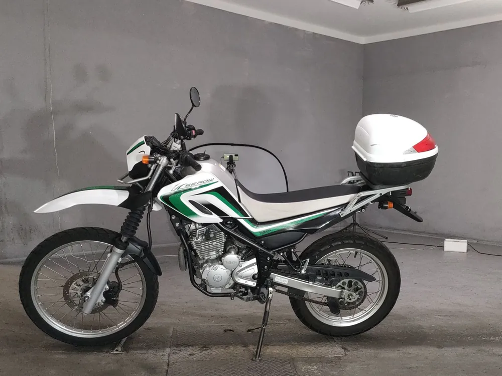 Yamaha Serow 250, серебристый, зелёный, фото 2