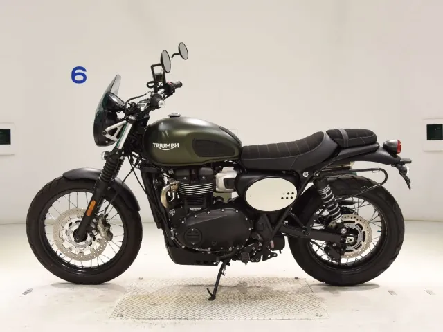 Triumph Street Scrambler 2023, зелёный, фото 2