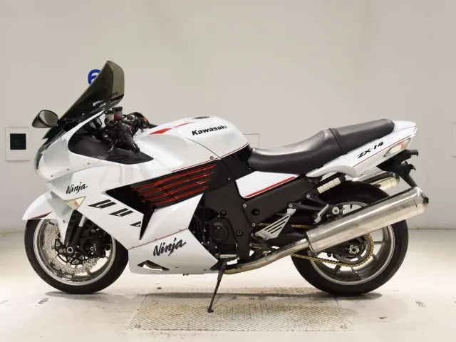 Kawasaki ZZR1400 2008, белый, красный, чёрный, фото 2