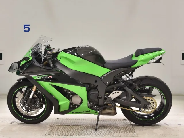 Kawasaki ZX-10R 2012, чёрный, зелёный, фото 2