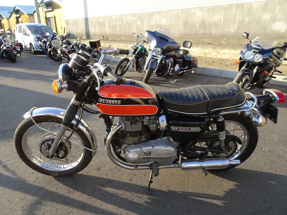 Kawasaki W1 1972, чёрный, оранжевый, фото 2