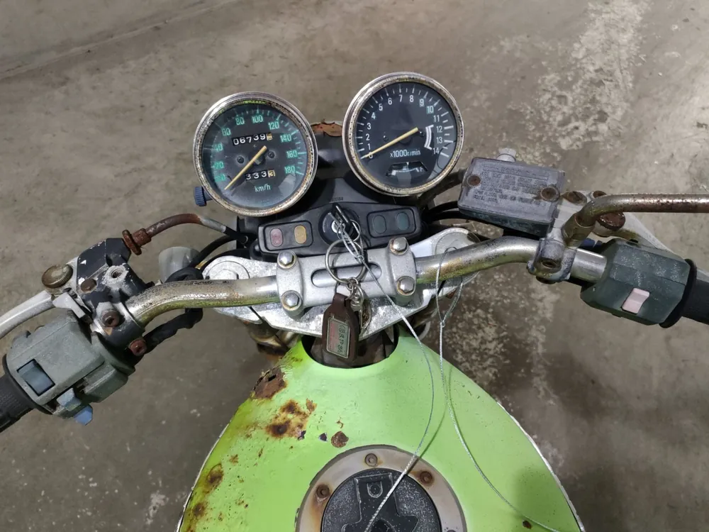 Kawasaki Zephyr 400 1991, зелёный, фото 5