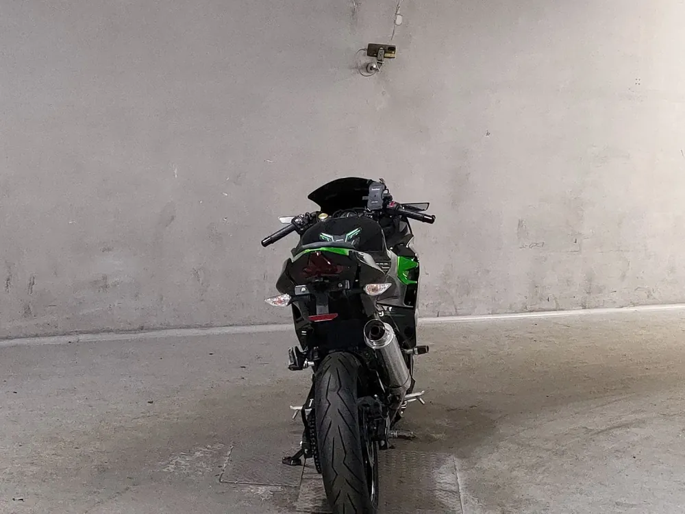 Kawasaki Z400 2024, чёрный, зелёный, фото 4