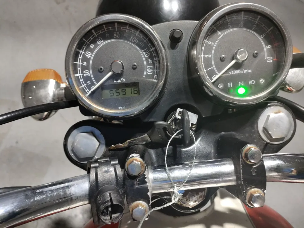 Kawasaki Estrella, белый, оранжевый, фото 5