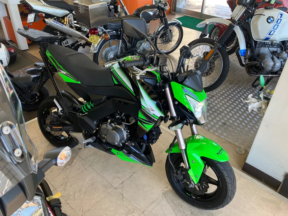 Kawasaki Z125 PRO, чёрный, lime, фото 5