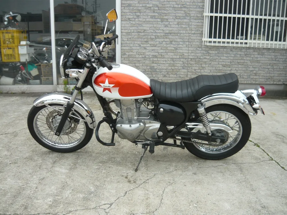 Kawasaki Estrella, белый, оранжевый, фото 2